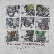 Vintage (All sport) - Cowboy Boots, Never Squat With Yer Spurs On! T-Shirt 1994 X-Large Vintage Retro