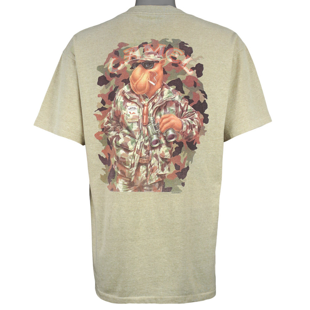 Vintage (Camel) - Joe Camel in Camouflage T-Shirt 1992 X-Large Vintage Retro