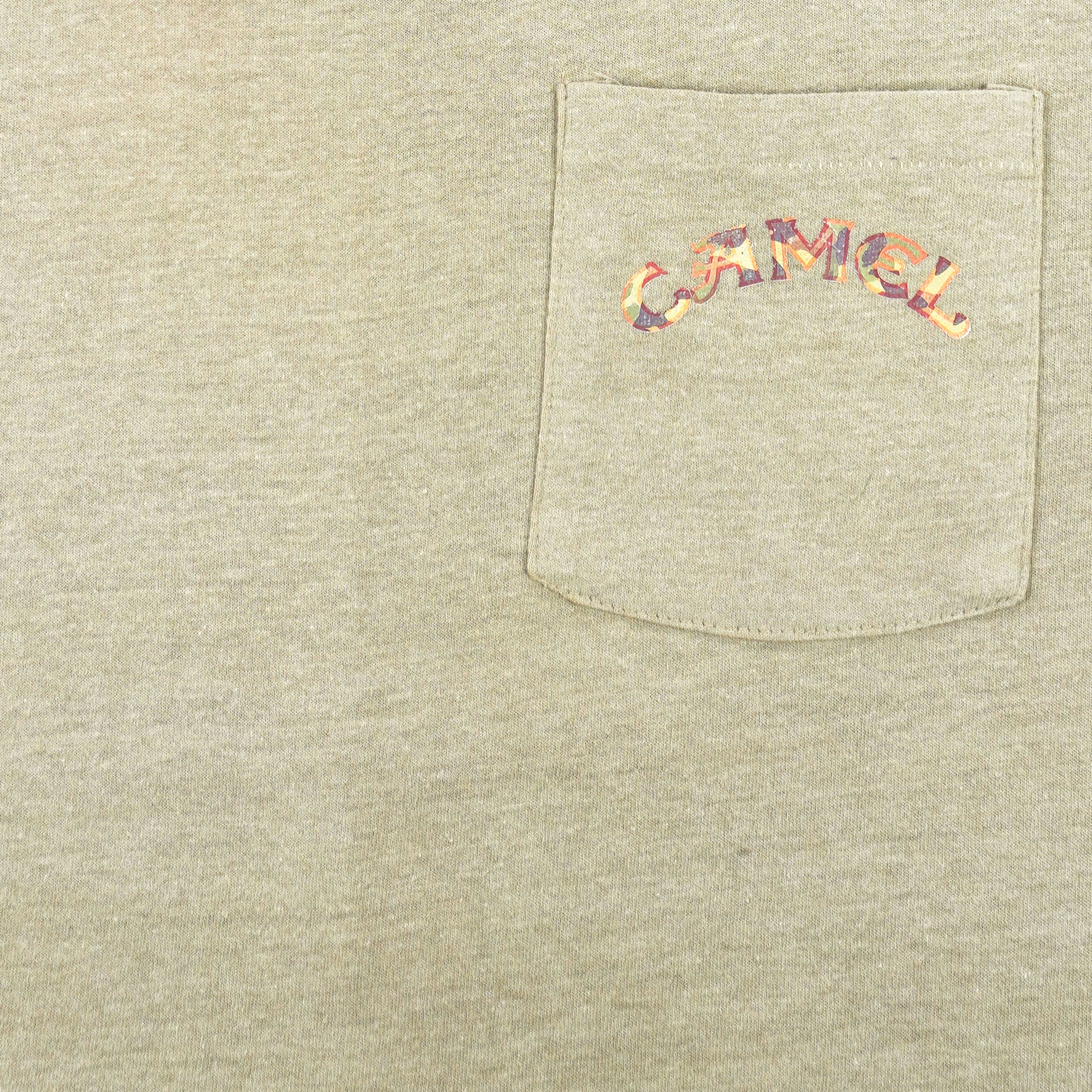 Vintage (Camel) - Joe Camel in Camouflage T-Shirt 1992 X-Large Vintage Retro