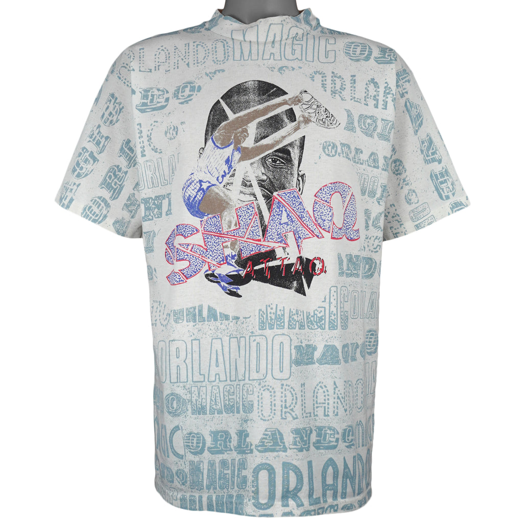 NBA - Orlando Magic, Shaq Attao All Over Print T-Shirt 1990s X-Large Vintage Retro Basetball