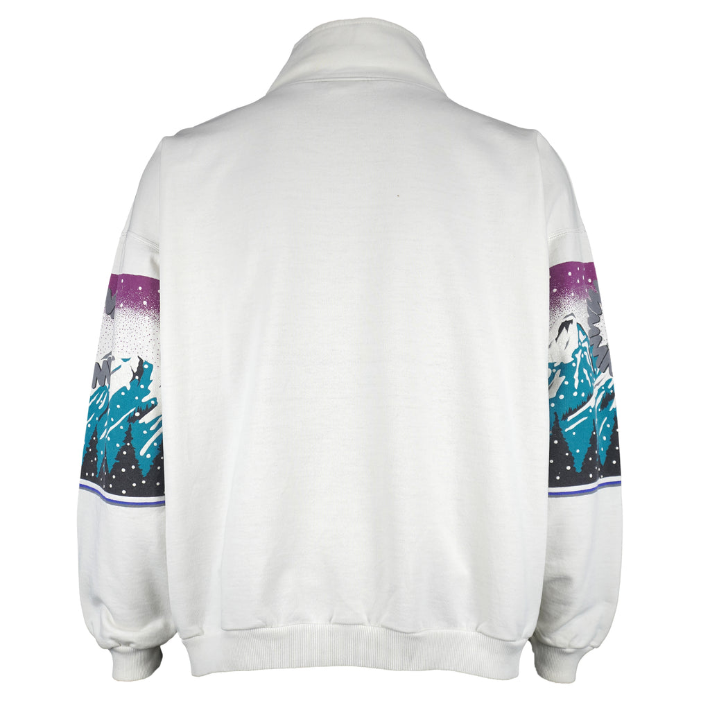 Vintage - Ski Whistler Mountain Pullover Sweatshirt 1990s Medium Vintage Retro