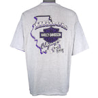 Harley Davidson - Chicago, Illinois Roll Em Ups T-Shirt 1992 X-Large Vintage Retro