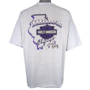 Harley Davidson - Chicago, Illinois Roll Em Ups T-Shirt 1992 X-Large Vintage Retro