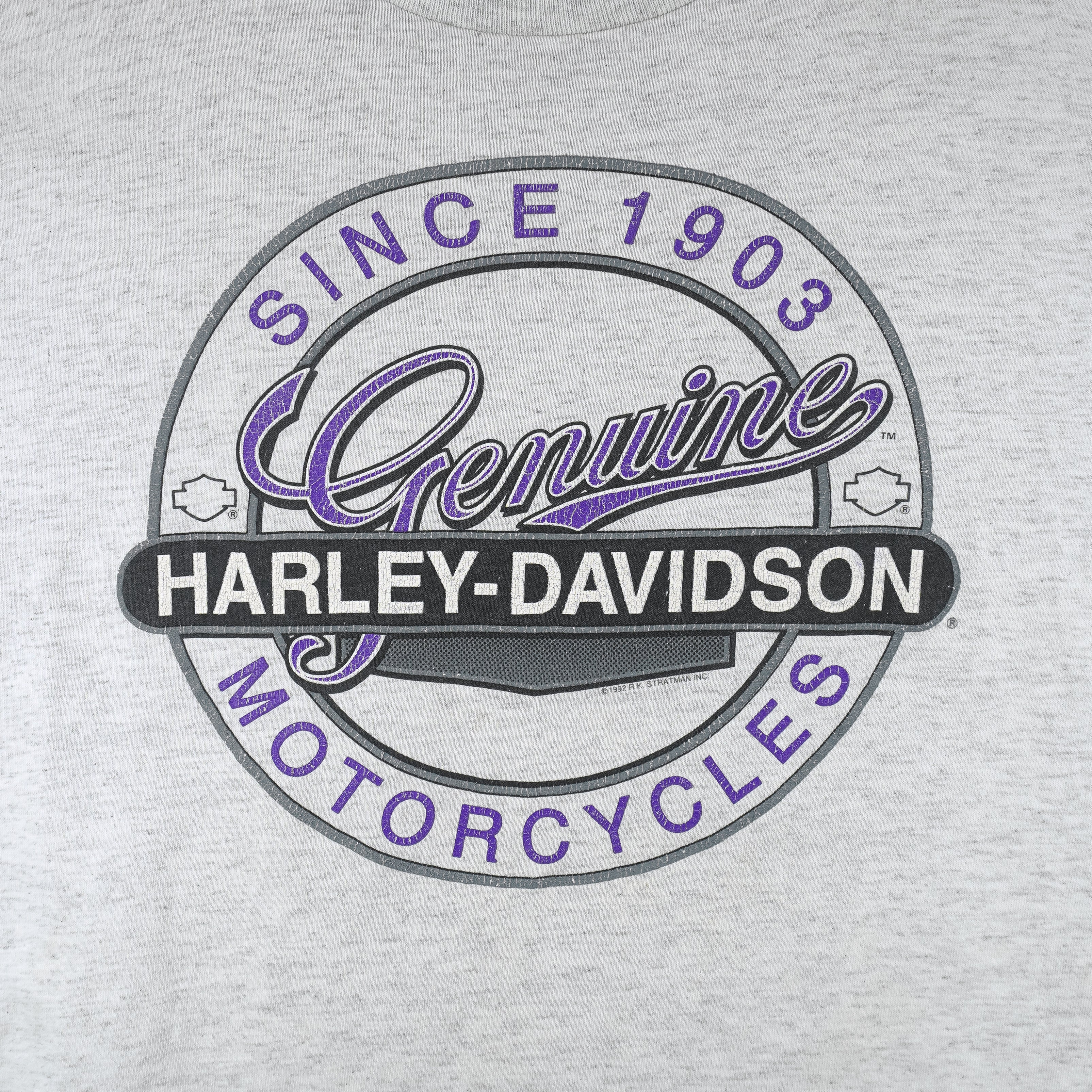 Harley Davidson - Chicago, Illinois Roll Em Ups T-Shirt 1992 X-Large Vintage Retro