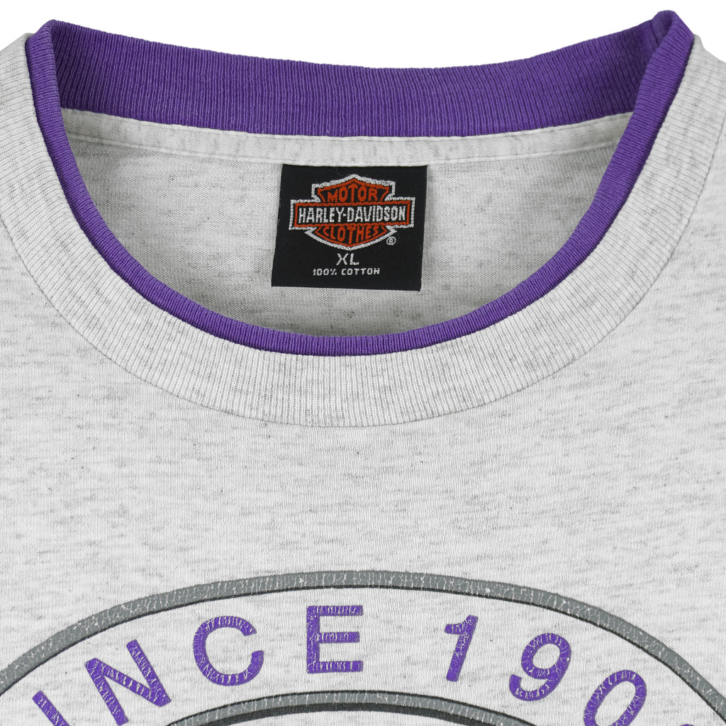Harley Davidson - Chicago, Illinois Roll Em Ups T-Shirt 1992 X-Large Vintage Retro