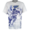 NHL - St. Louis Blues All Over Print T-Shirt 1990s Large Vintage Retro Hockey