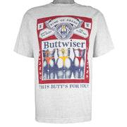 Vintage (AAA) - Buttwiser, King Of Rears T-Shirt 1990s Medium Vintage Retro