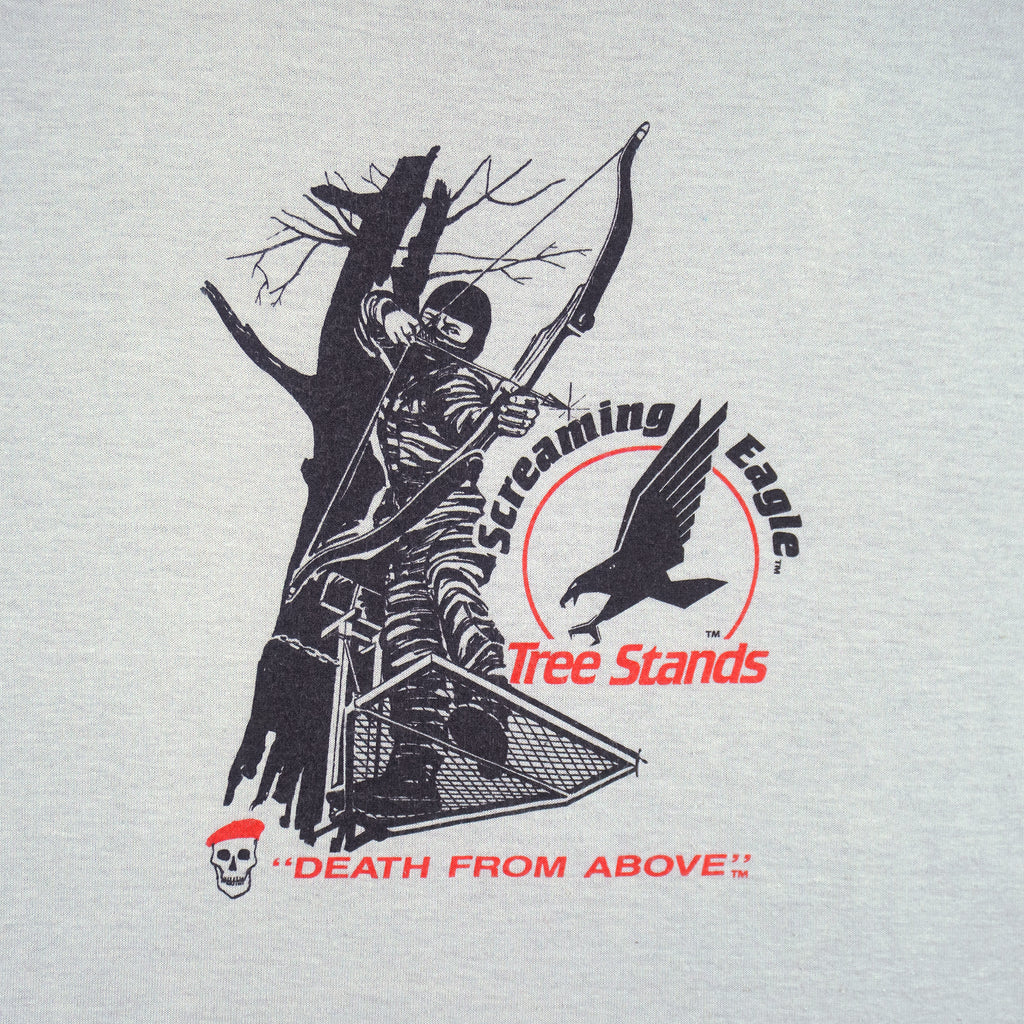 Vintage (Jerzees) - Screaming Eagle Tree Stands Single Stitch T-Shirt 1990s Medium Vintage Retro