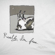 Vintage (Stedman) - Really, I'm Fine Shoebox Greeting by Hallmark T-Shirt 1990s X-Large Vintage Retro