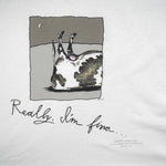 Vintage (Stedman) - Really, I'm Fine Shoebox Greeting by Hallmark T-Shirt 1990s X-Large Vintage Retro