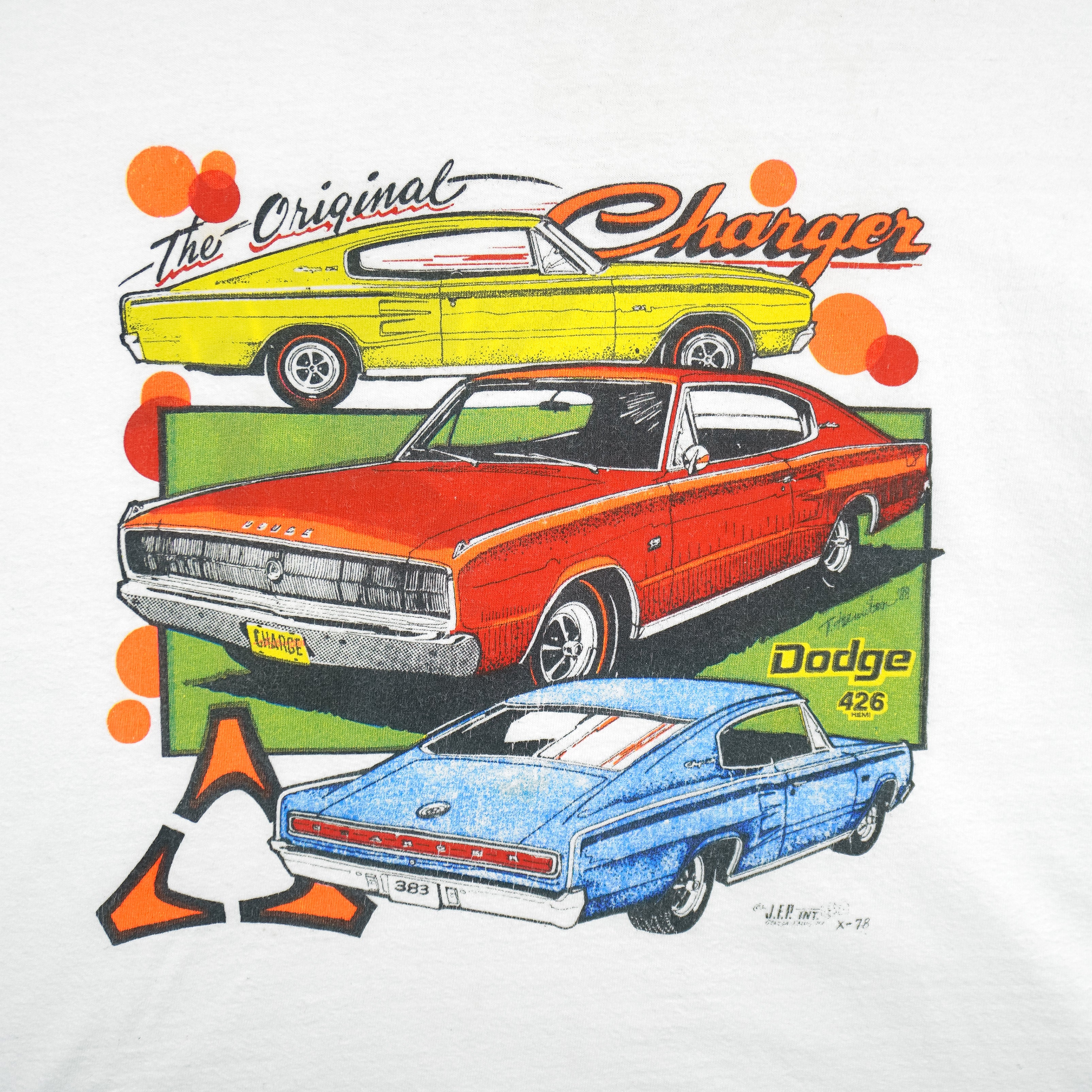 Vintage (Hanes) - Dodge The Original Charger T-Shirt 1990s X-Large Vintage Retro
