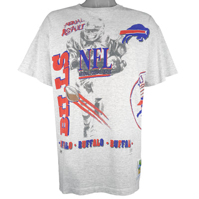 NFL (Salem) - Buffalo Bills, Aerial Assault T-Shirt 1991 Large