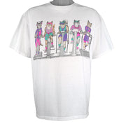 Vintage (Oneita) - Workout Cats T-Shirt 1990s X-Large Vintage Retro