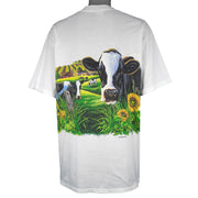 Vintage (H.L.Miller) - Door County Cows Habitat XCV T-Shirt 1990s X-Large Vintage Retro
