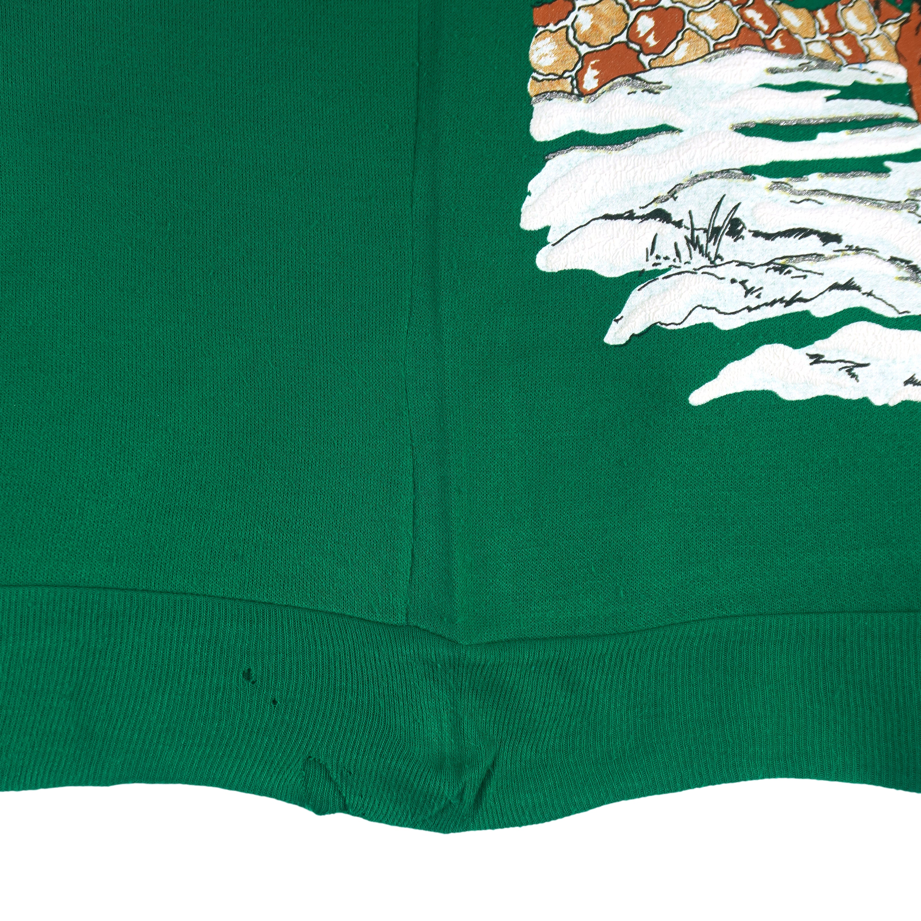 Vintage (Nutcracker) - Winter Scene with Horses Crew Neck Sweatshirt 1990s Medium