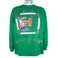 Vintage (Holiday Time) - Santa Claus "Season Greetings" Turtleneck Sweatshirt 1990s Large vintage retro