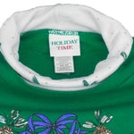 Vintage (Holiday Time) - Santa Claus "Season Greetings" Turtleneck Sweatshirt 1990s Large vintage retro