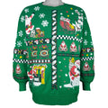 Vintage (Nutcracker) - Festive Patchwork Christmas Crew Neck Sweatshirt 1990s Large vintage retro