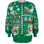 Vintage (Nutcracker) - Festive Patchwork Christmas Crew Neck Sweatshirt 1990s Large vintage retro