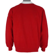 Vintage (Morning Sun) - Christmas Poinsettia Crew Neck Sweatshirt 1990s Large