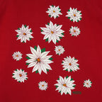 Vintage (Morning Sun) - Christmas Poinsettia Crew Neck Sweatshirt 1990s Large
