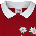 Vintage (Morning Sun) - Christmas Poinsettia Crew Neck Sweatshirt 1990s Large vintage retro