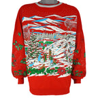 Vintage - Winter Wonderland Scenic Crew Neck Sweatshirt 1990s Large vintage retro