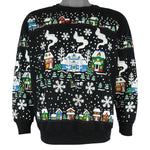 Vintage (Karen Blake) - Winter Village Crew Neck Sweatshirt 1990s Large