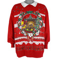 Vintage (Nutcracker Plus Size) - Christmas Wreath Crew Neck Sweatshirt 1990s XX-Large vintage retro