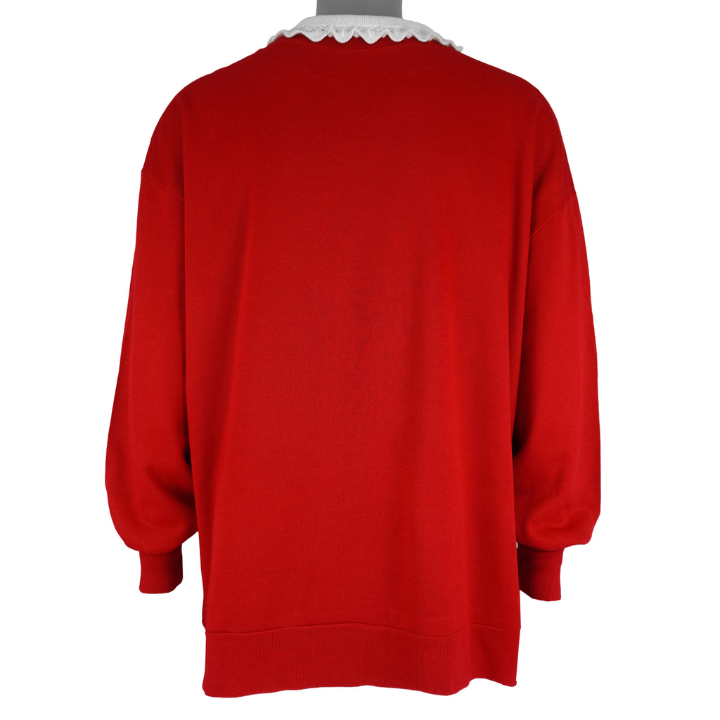 Vintage (Nutcracker Plus Size) - Christmas Wreath Crew Neck Sweatshirt 1990s XX-Large vintage retro