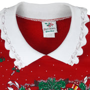 Vintage (Nutcracker Plus Size) - Christmas Wreath Crew Neck Sweatshirt 1990s XX-Large vintage retro
