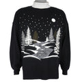 Vintage (Nutcracker) - Glittered Winter Night Scene Turtleneck Sweatshirt 1994 X-Large