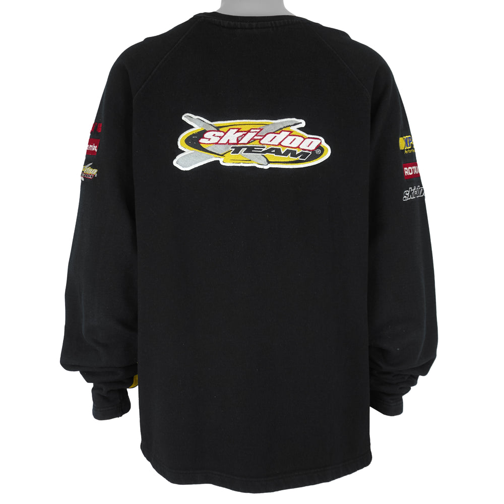Ski-Doo - Black & Yellow Crew Neck Sweatshirt 2000s X-Large Vintage Retro