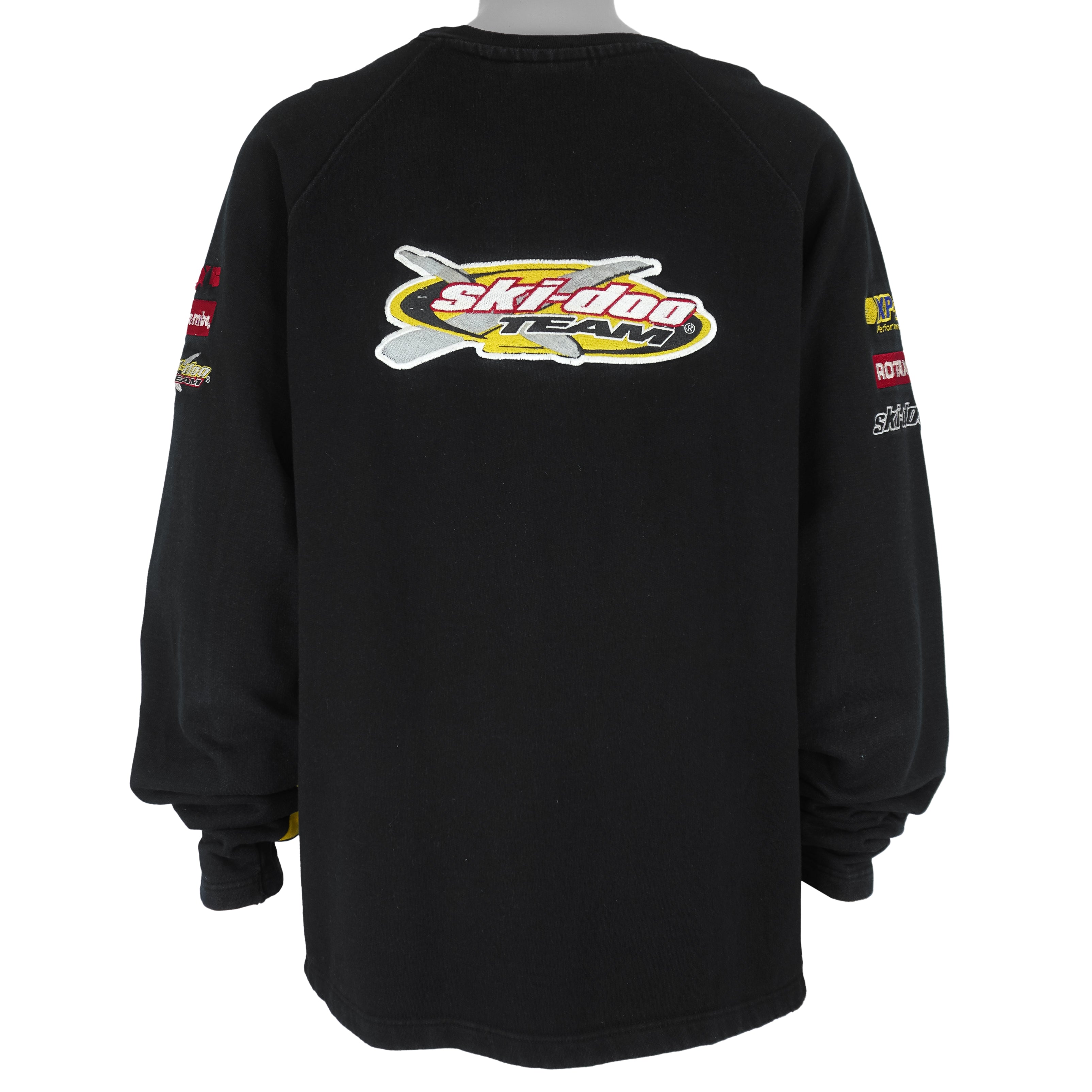 Ski-Doo - Black & Yellow Crew Neck Sweatshirt 2000s X-Large Vintage Retro