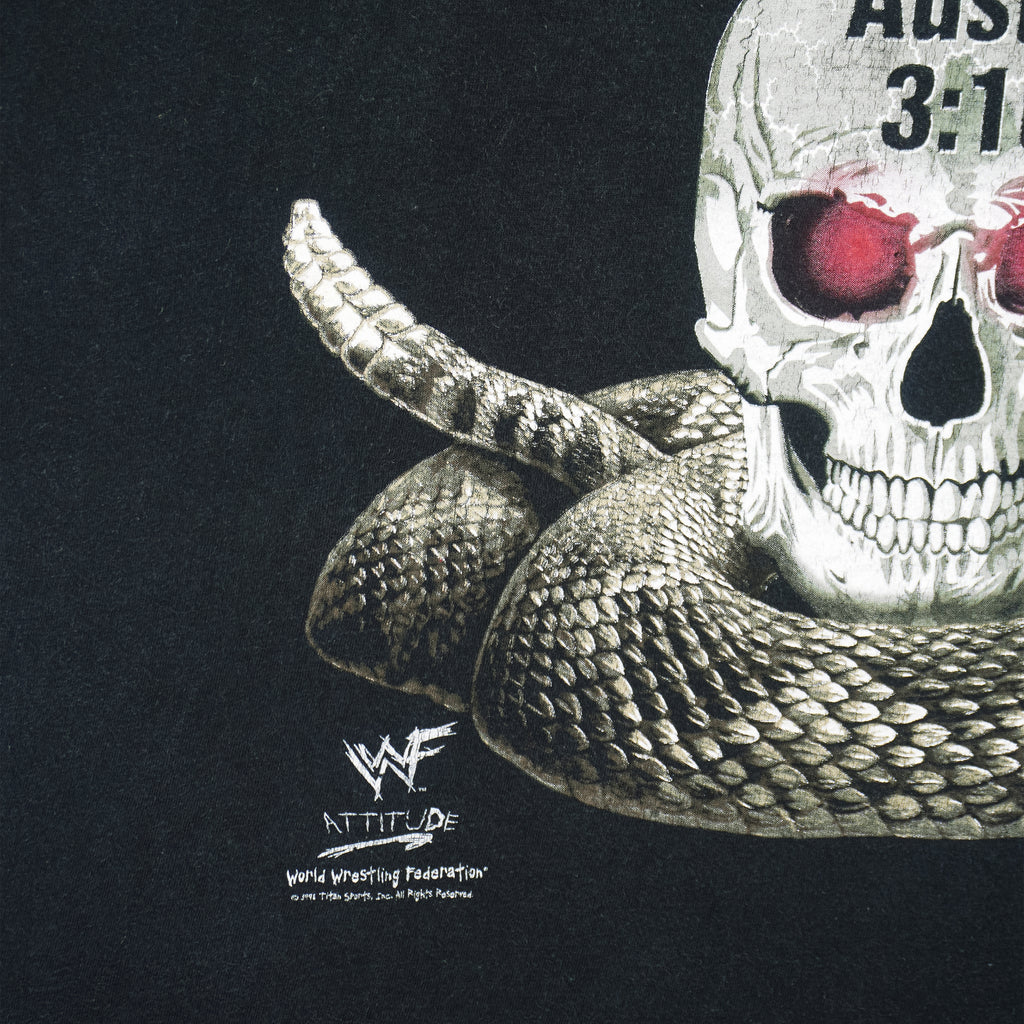 Vintage (Sun Flag) - Austin 3:16 Skull & Snake WWF T-Shirt 1998 Large Vintage Retro