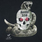 Vintage (Sun Flag) - Austin 3:16 Skull & Snake WWF T-Shirt 1998 Large Vintage Retro