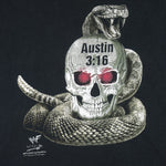 Vintage (Sun Flag) - Austin 3:16 Skull & Snake WWF T-Shirt 1998 Large Vintage Retro