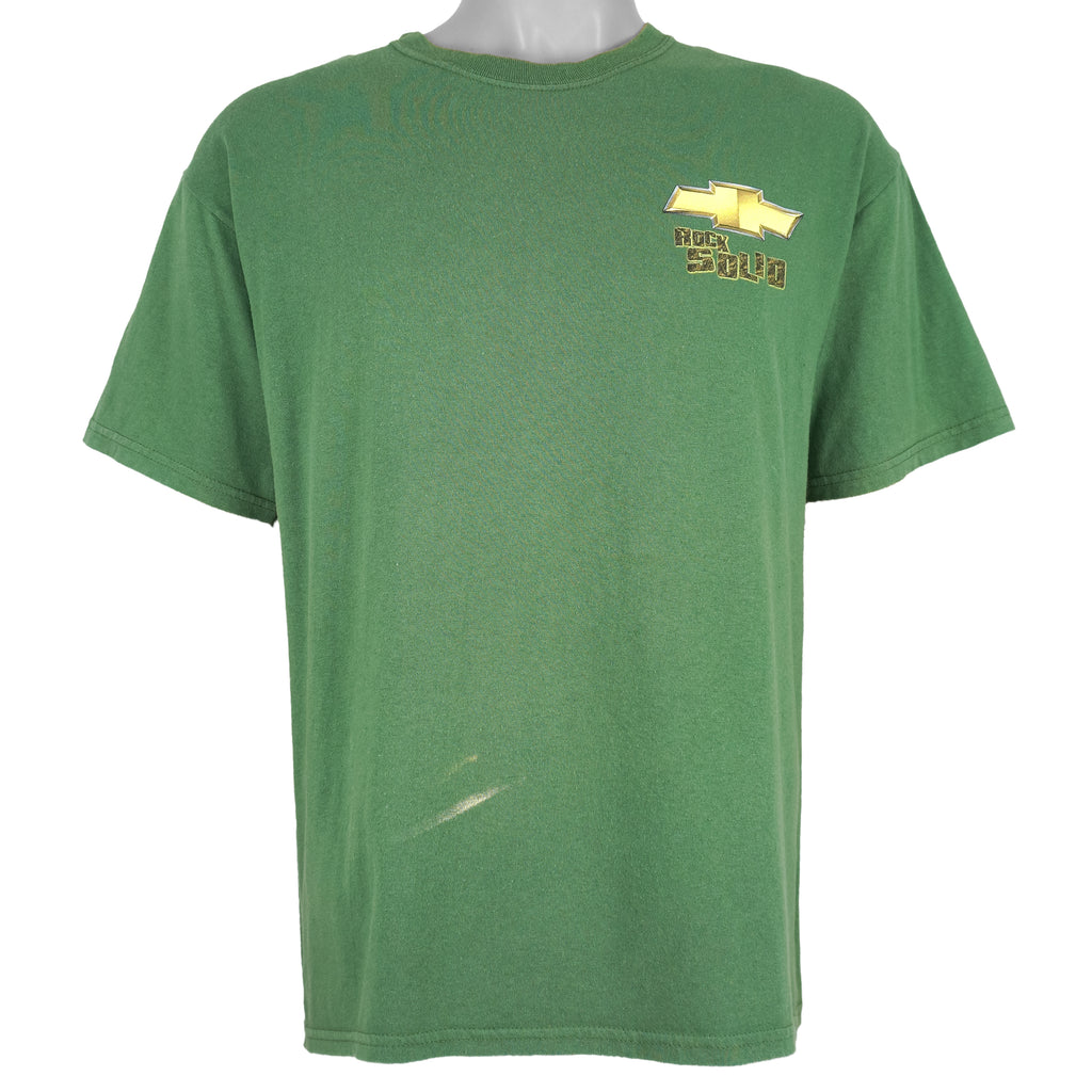 Vintage (Gildan) - Chevrolet Rock Solid Monster Truck T-Shirt 1990s Large Vintage Retro