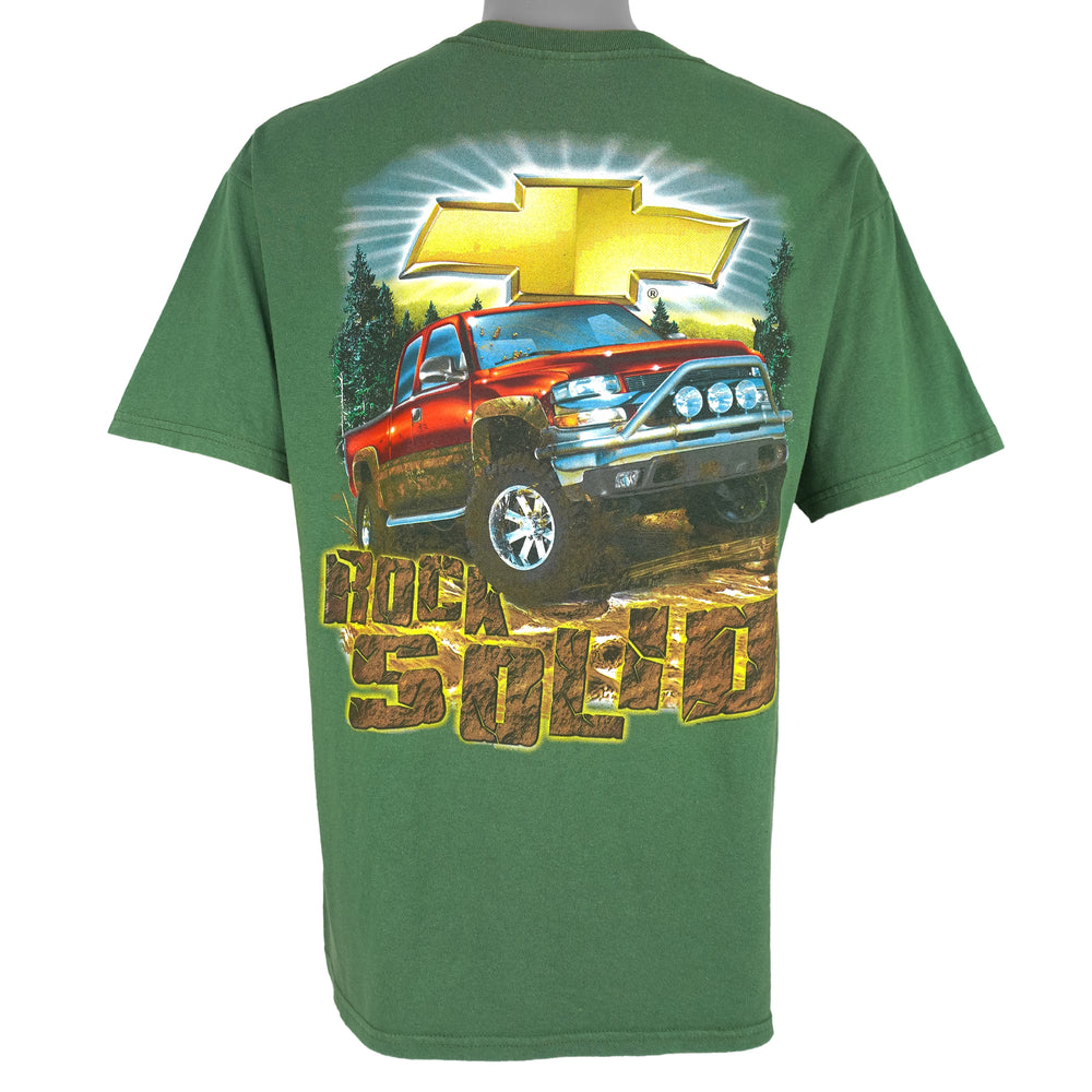 Vintage (Gildan) - Chevrolet Rock Solid Monster Truck T-Shirt 1990s Large Vintage Retro