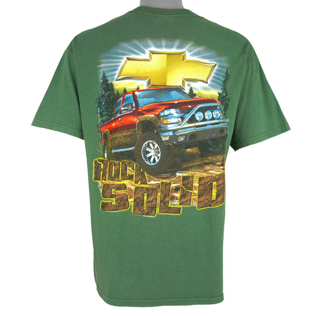 Vintage (Gildan) - Chevrolet Rock Solid Monster Truck T-Shirt 1990s Large Vintage Retro