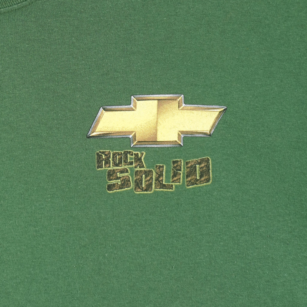 Vintage (Gildan) - Chevrolet Rock Solid Monster Truck T-Shirt 1990s Large Vintage Retro