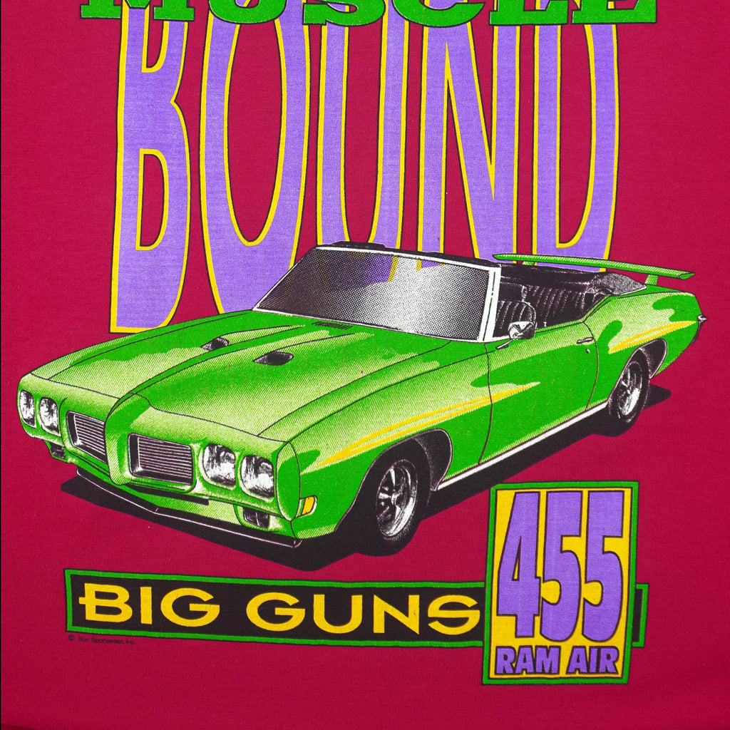 Vintage - Muscle Bound Classic Car T-Shirt 1990s Large