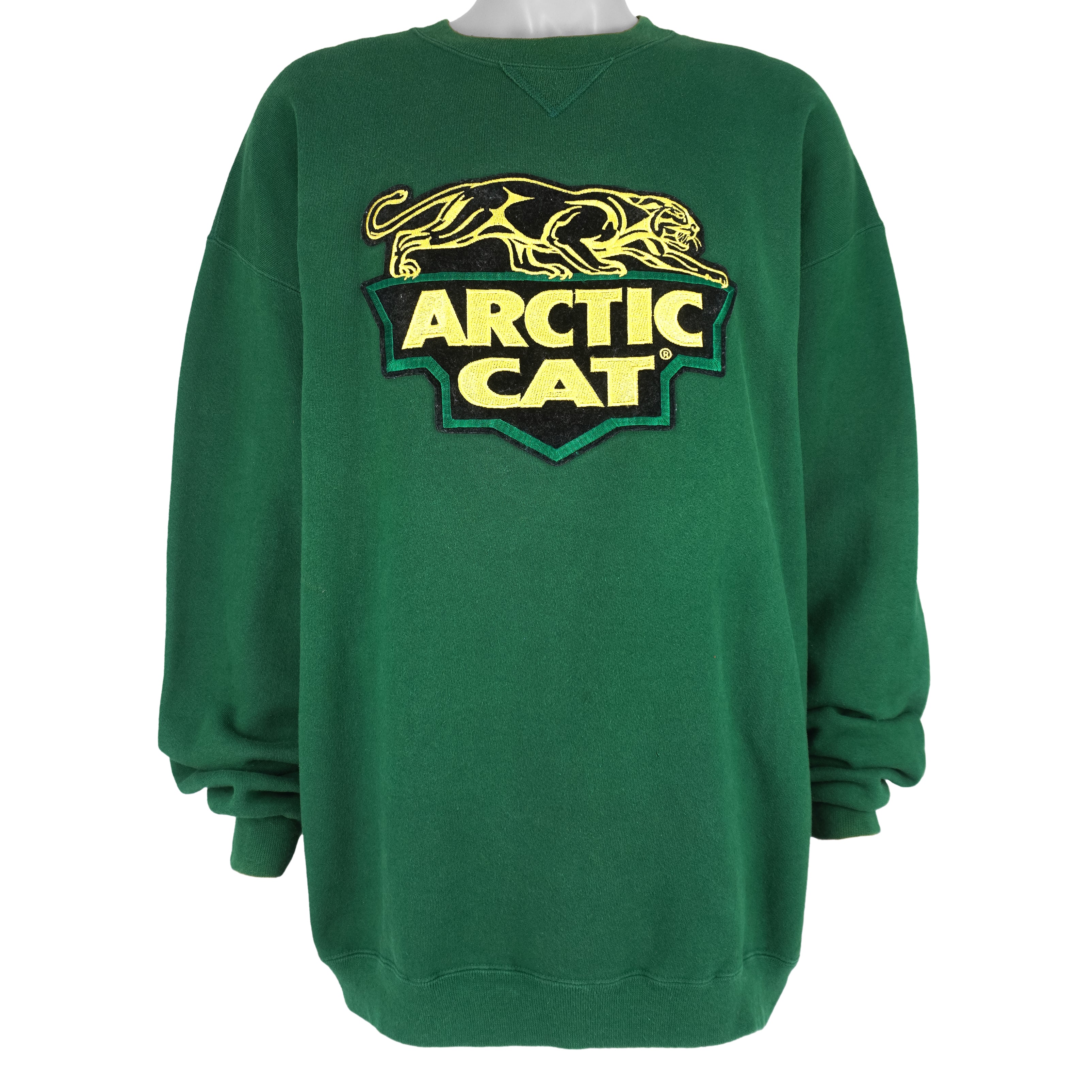 Vintage (Santee) - Green Arctic Cat Crew Neck Sweatshirt 2000s X-Large Vintage Retro
