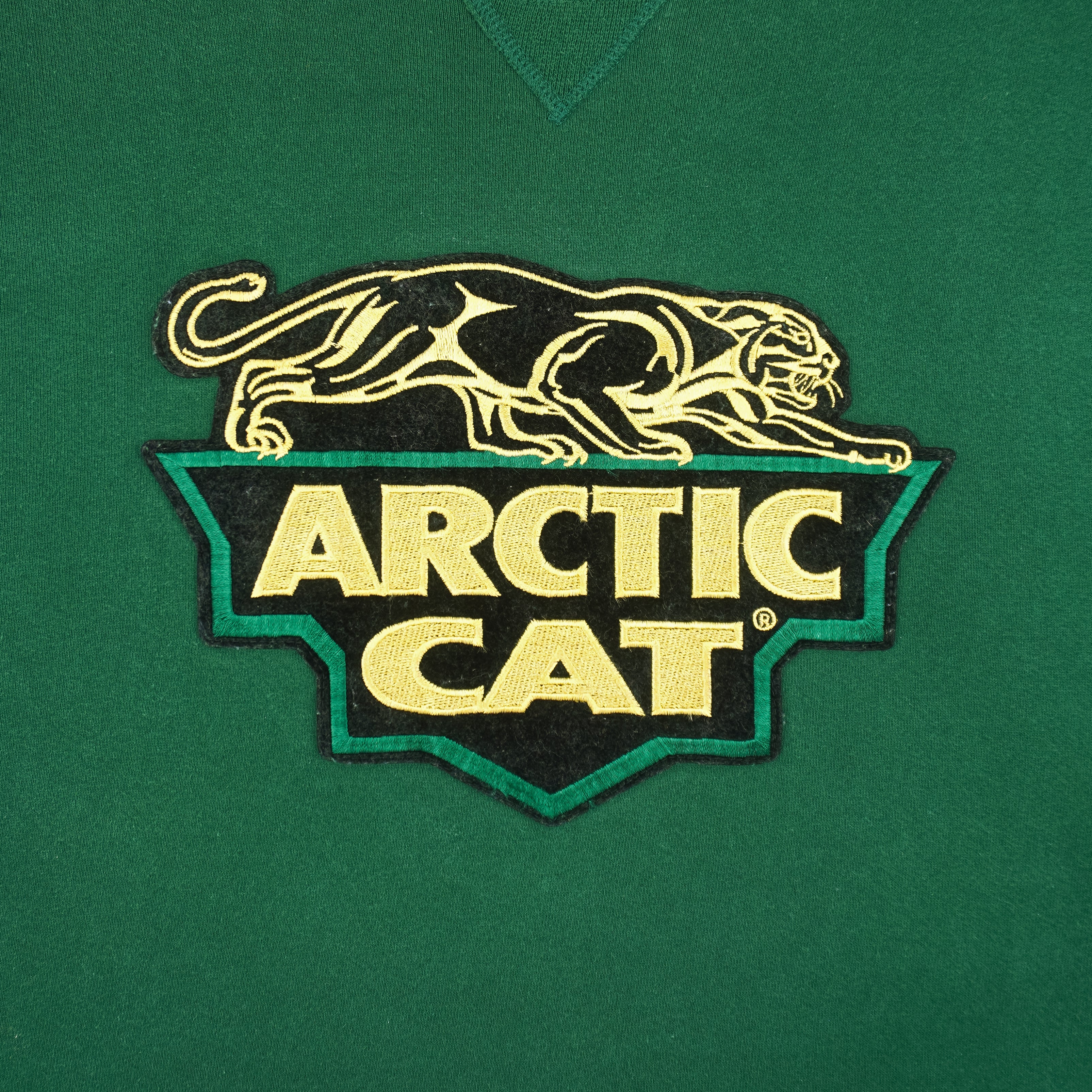 Vintage (Santee) - Green Arctic Cat Crew Neck Sweatshirt 2000s X-Large Vintage Retro