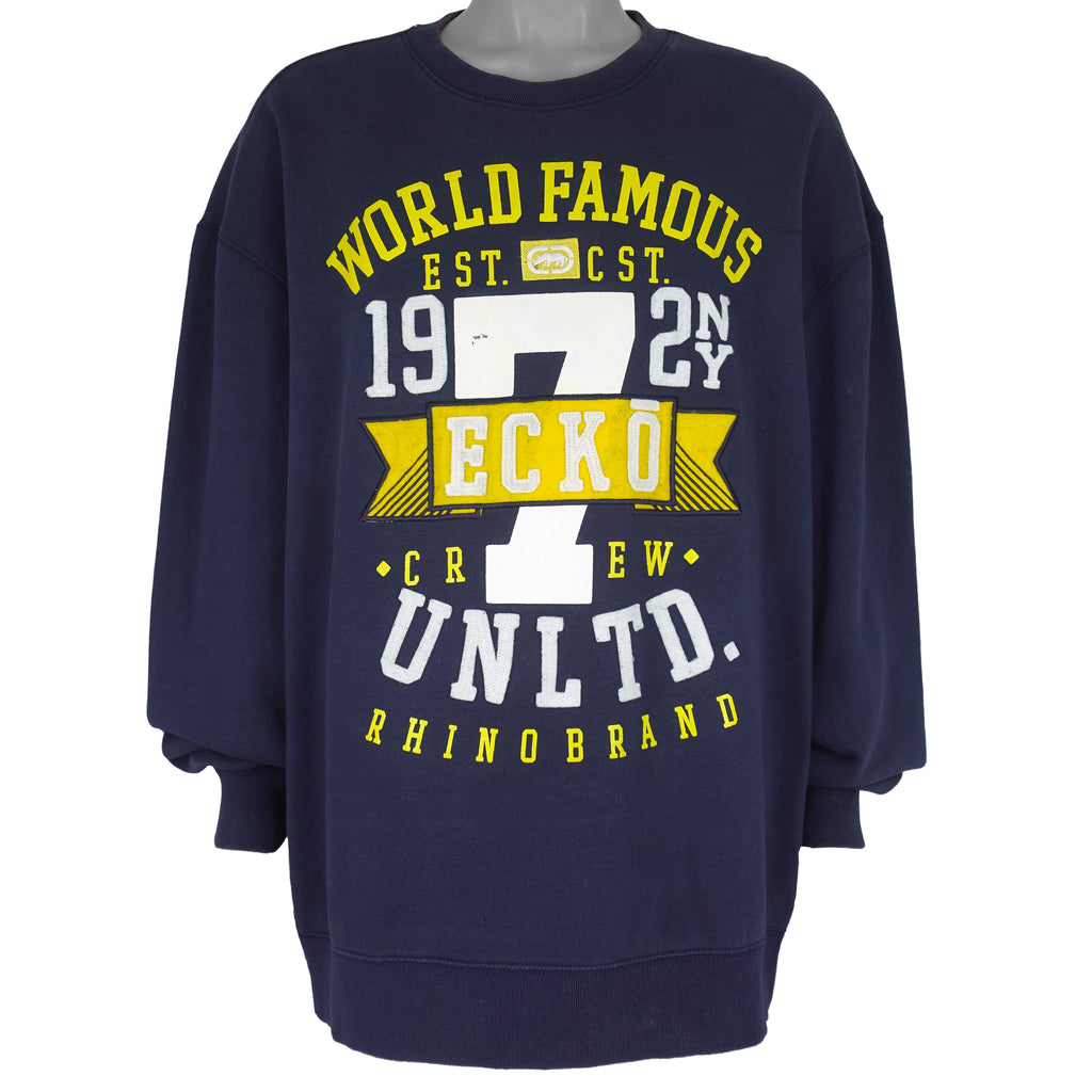 Vintage - World Famous ECKO UNLTD Crew Neck Sweatshirt 1990s XXX-Large Vintage Retro