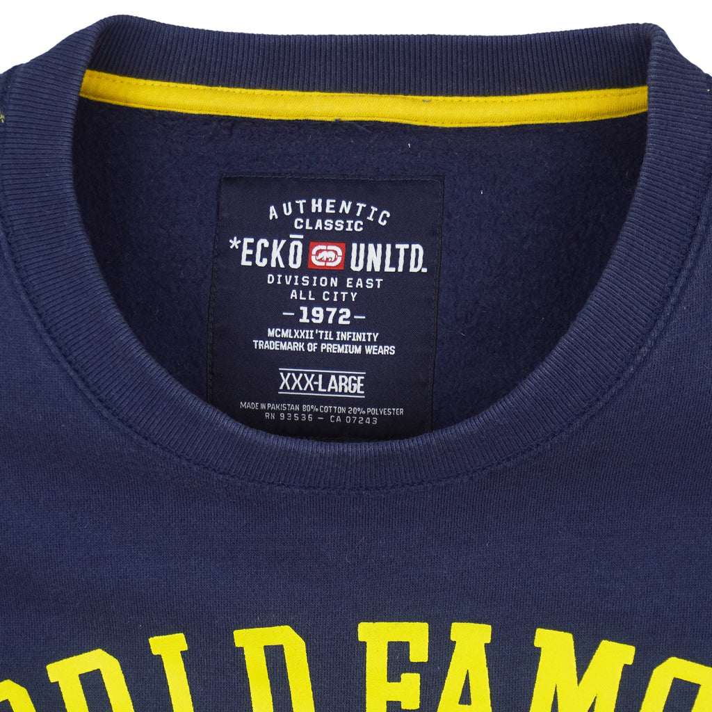 Vintage - World Famous ECKO UNLTD Crew Neck Sweatshirt 1990s XXX-Large Vintage Retro