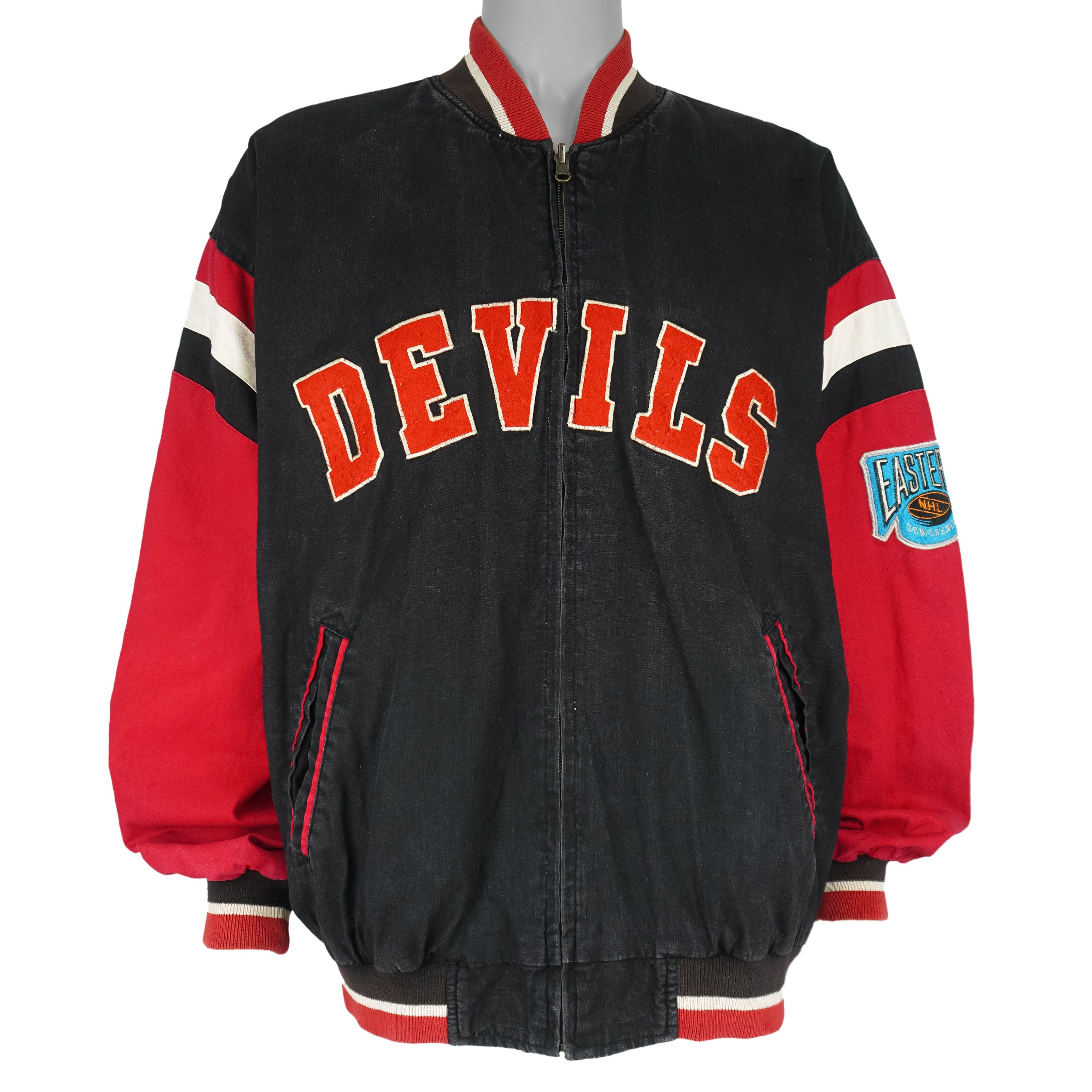 NHL - New Jersey Devils Reversible Jacket 1990s X-Large Vintage Retro Hockey