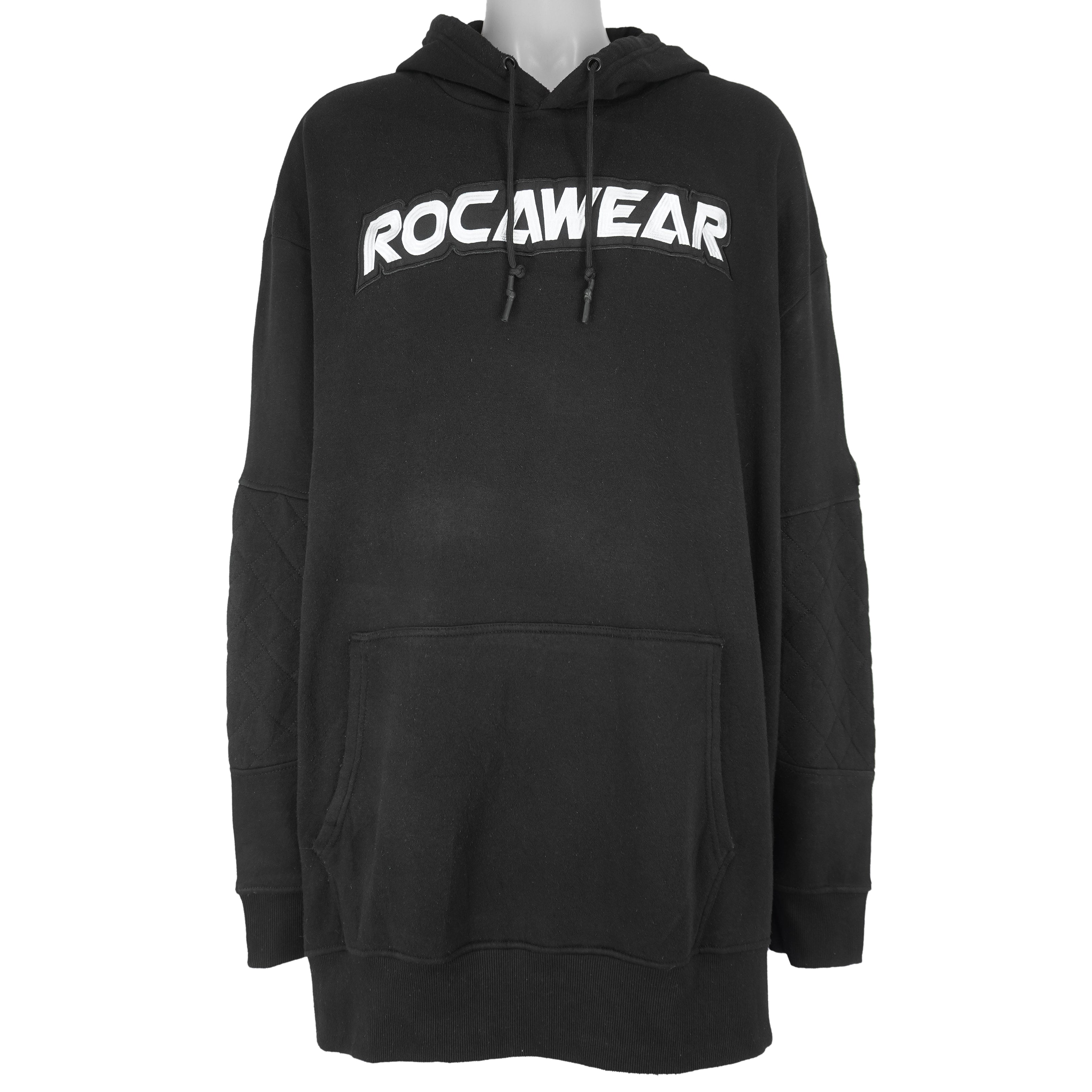 Rocawear - Black Spell-Out Hooded Sweatshirt 5X-Large Vintage Retro