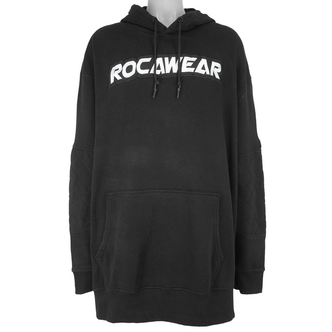 Vintage Rocawear - Black Spell-Out Hooded Sweatshirt 5X-Large