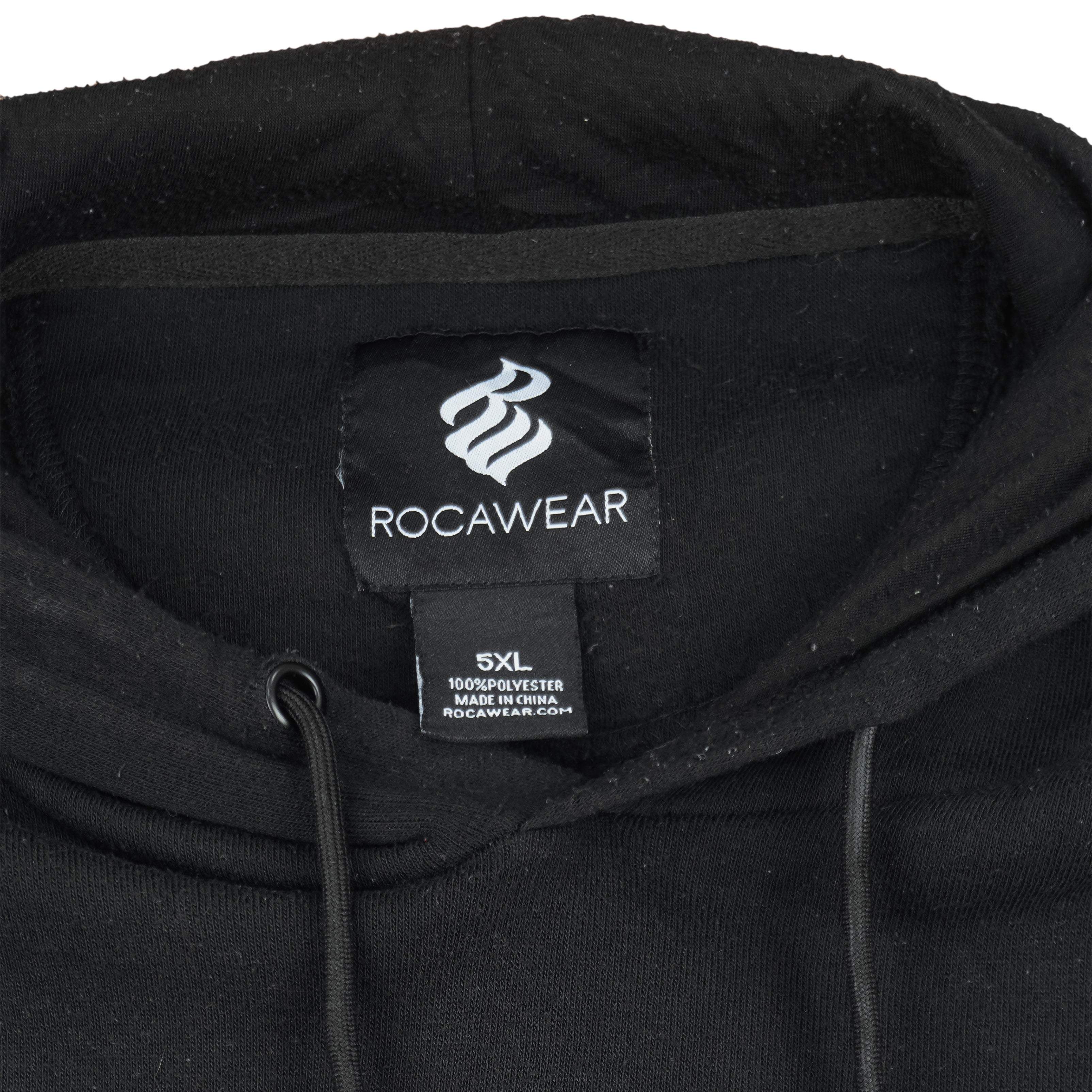 Rocawear - Black Spell-Out Hooded Sweatshirt 5X-Large Vintage Retro